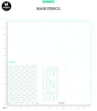 Studio Light - A5 - Sweet Stories - Stencil/Mask - Love
