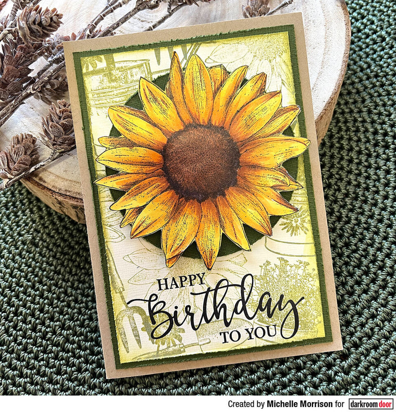 Darkroom Door - Rubber Stamp Set - Sunflowers