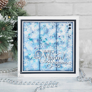 Creative Expressions - A6 - Rubber Stamp - Sam Poole - Snow Storm Background