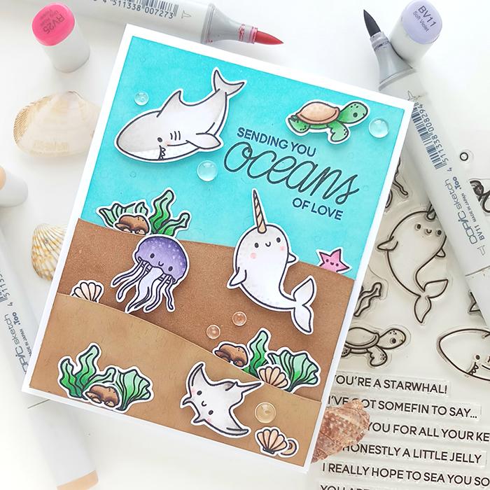 Heffy Doodle - Clear Stamp Set - Ocean of Love