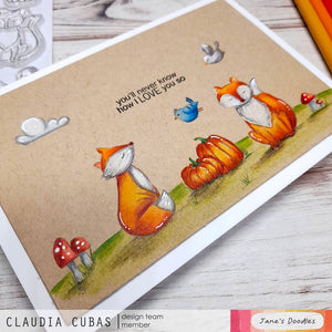 Jane's Doodles -  Clear Stamp Set - A6 - Sleepy Fox