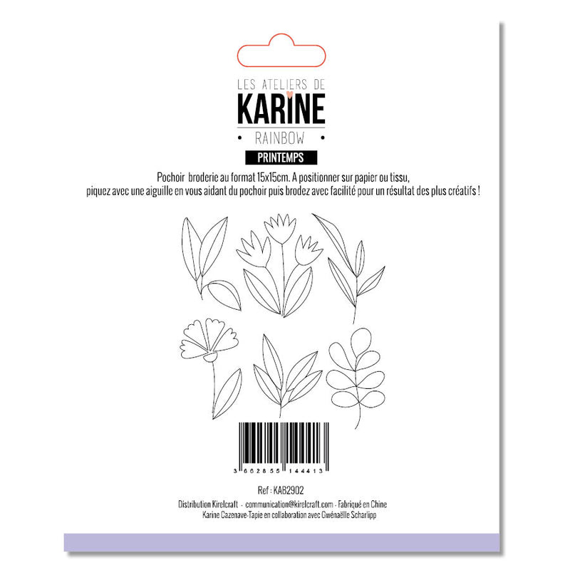 Les Ateliers De Karine - Embroidery Stencil - Spring