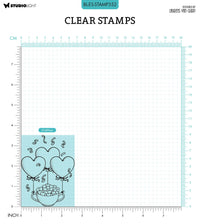 Studio Light - Clear Polymer Stamp Set - Tea Hearts