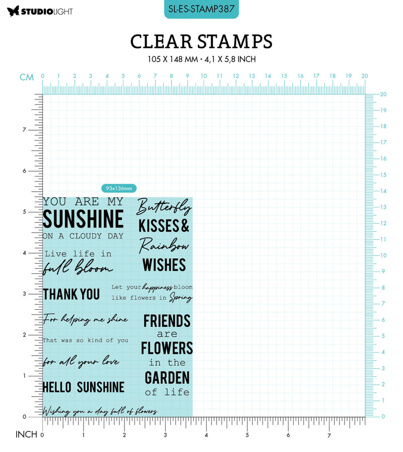 Studio Light - Essentials - A6 - Clear Stamp Set - Sunshine
