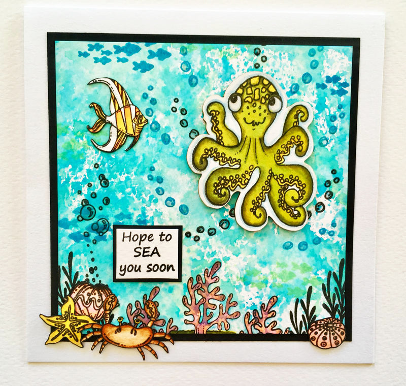 Hobby Art Stamps - Clear Polymer Stamp Set - A5 - Under the Sea
