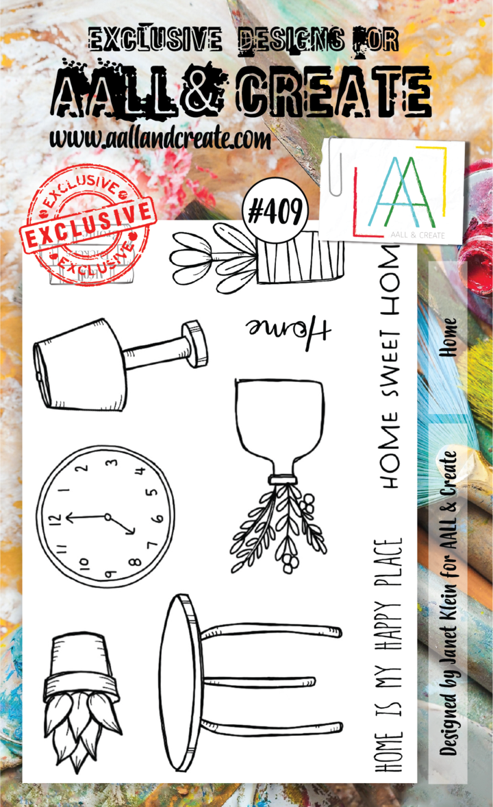 AALL & Create - A6 - Clear Stamps - 409 - Home - Janet Klein
