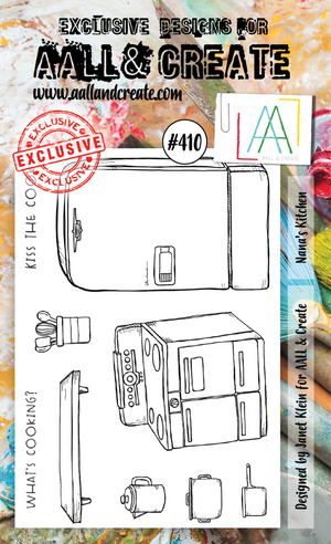AALL & Create - A6 - Clear Stamps - 410 - Nana's Kitchen - Janet Klein