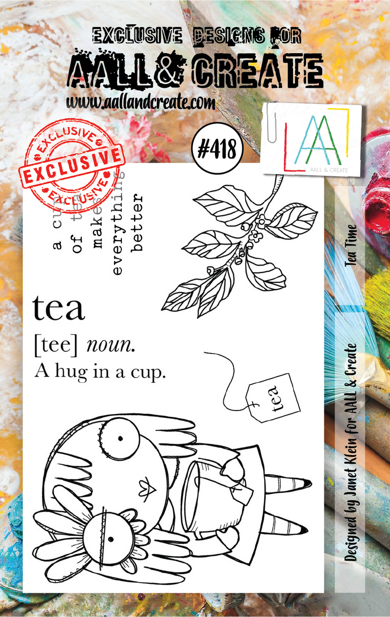 AALL & Create - A7 - Clear Stamps - 418 - Janet Klein - Tea Time
