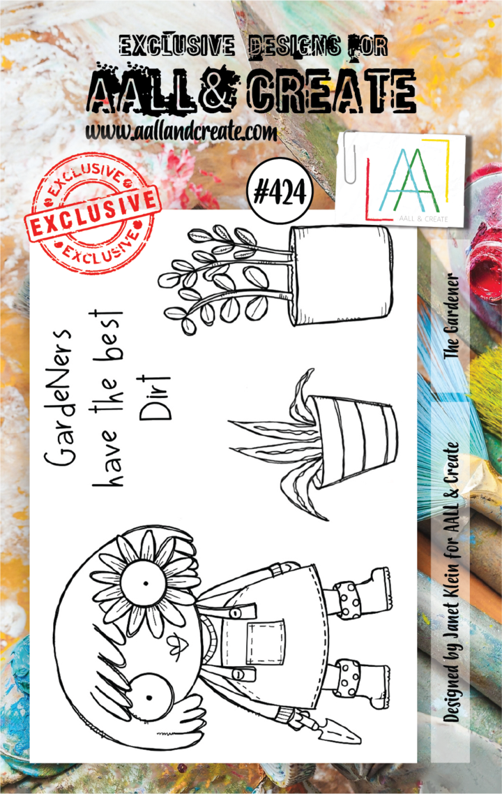 AALL & Create - A7 - Clear Stamps - 424 - Janet Klein - The Gardener