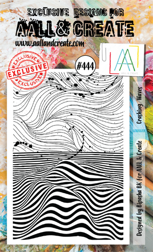 AALL & Create - A6 - Clear Stamps - 444 - Crashing Waves - Bipasha BK