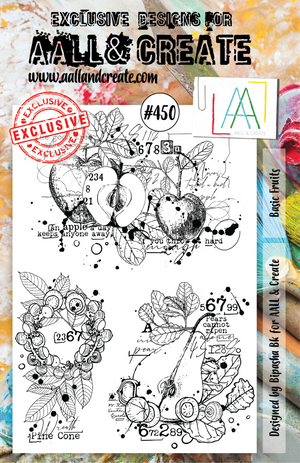 AALL & Create - A5 - Clear Stamps - 450 - Basic Fruits - Bipasha BK