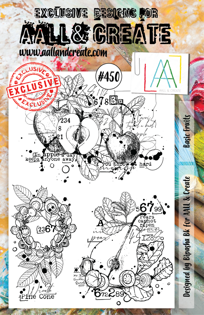 AALL & Create - A5 - Clear Stamps - 450 - Basic Fruits - Bipasha BK