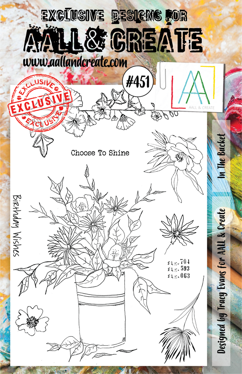 AALL & Create - A5 - Clear Stamps - 451 - In the Bucket - Tracy Evans