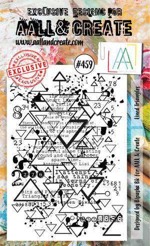 AALL & Create - A6 - Clear Stamps - 459 - Lined Triangle - Bipasha Bk