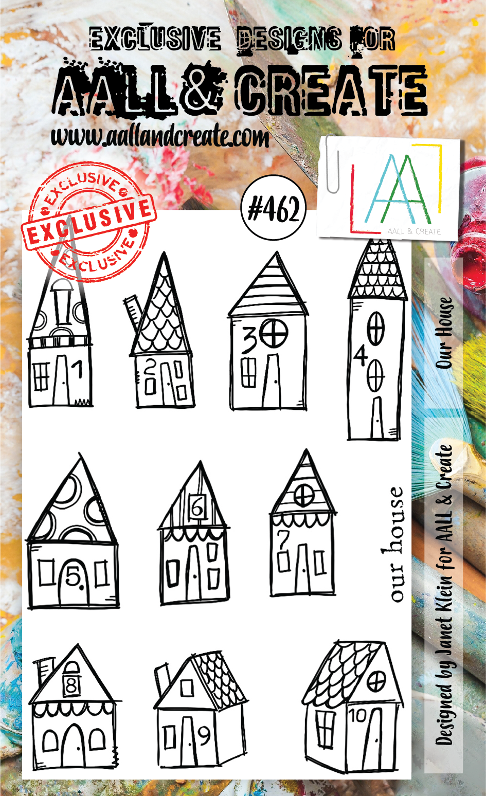 AALL & Create - A6 - Clear Stamps - 462 - Our House - Janet Klein