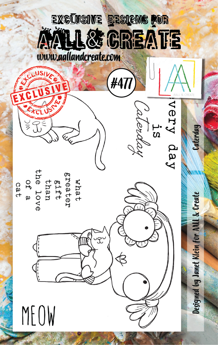 AALL & Create - A7 - Clear Stamps - 477 - Janet Klein - Caturday