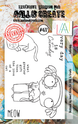 AALL & Create - A7 - Clear Stamps - 477 - Janet Klein - Caturday