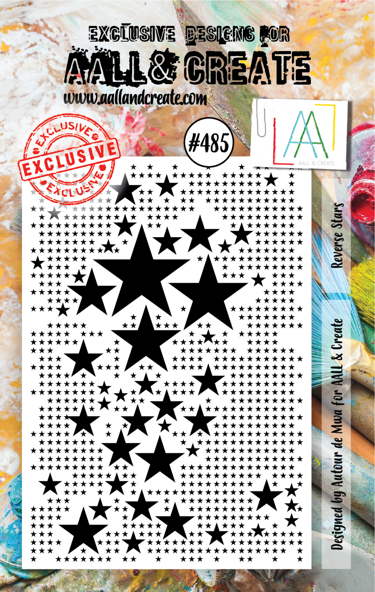 AALL & Create - A7 - Clear Stamps - 485 - Bipasha Bk - Reverse Stars