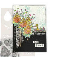 Polkadoodles - Clear Polymer Stamp Set - Funky Butterfly Wish