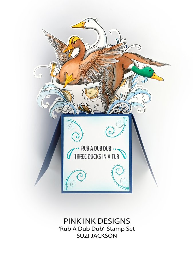 Pink Ink Designs - Clear Photopolymer Stamps - Rub A Dub Dub