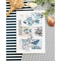 Chou & Flowers - Clear Stamps - A6 - Marine Patchwork