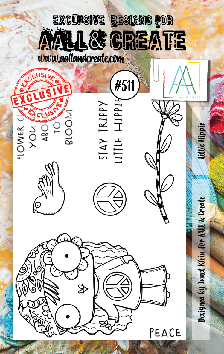 AALL & Create - A7 - Clear Stamps - 511 - Janet Klein - Little Hippie