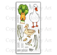 Hobby Art Stamps - Clear Polymer Stamp Set - Quackers