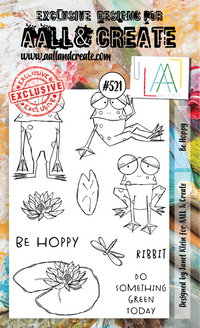 AALL & Create - A6 - Clear Stamps - 521 - Be Hoppy - Janet Klein