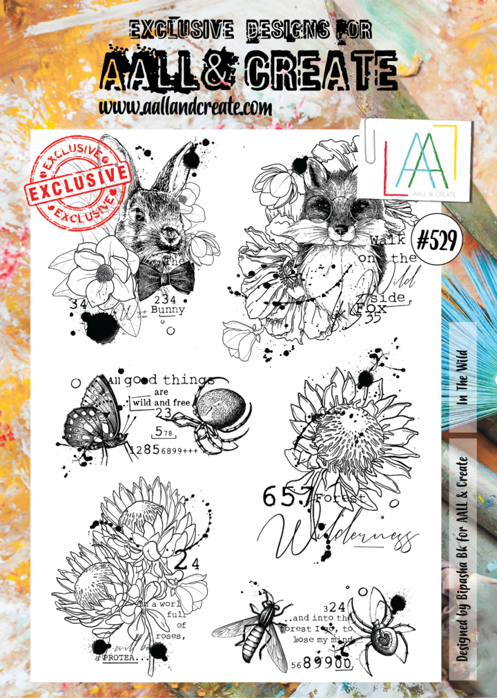 AALL & Create - A4 - Clear Stamps - 529 - In the Wild - Bipasha Bk