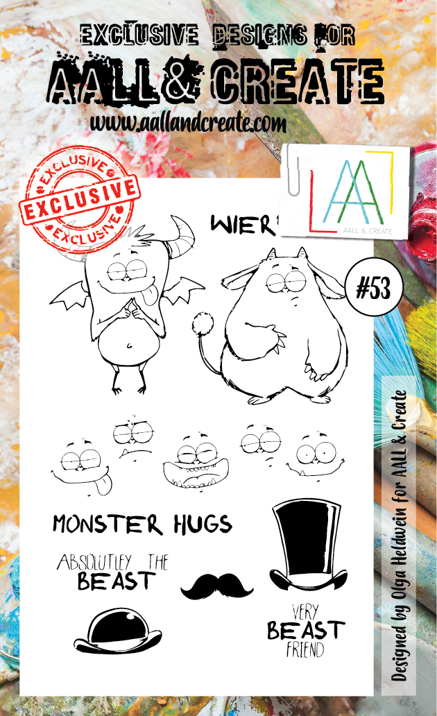 AALL & Create - A6 - Clear Stamps - 53 - Monsters (discontinued)