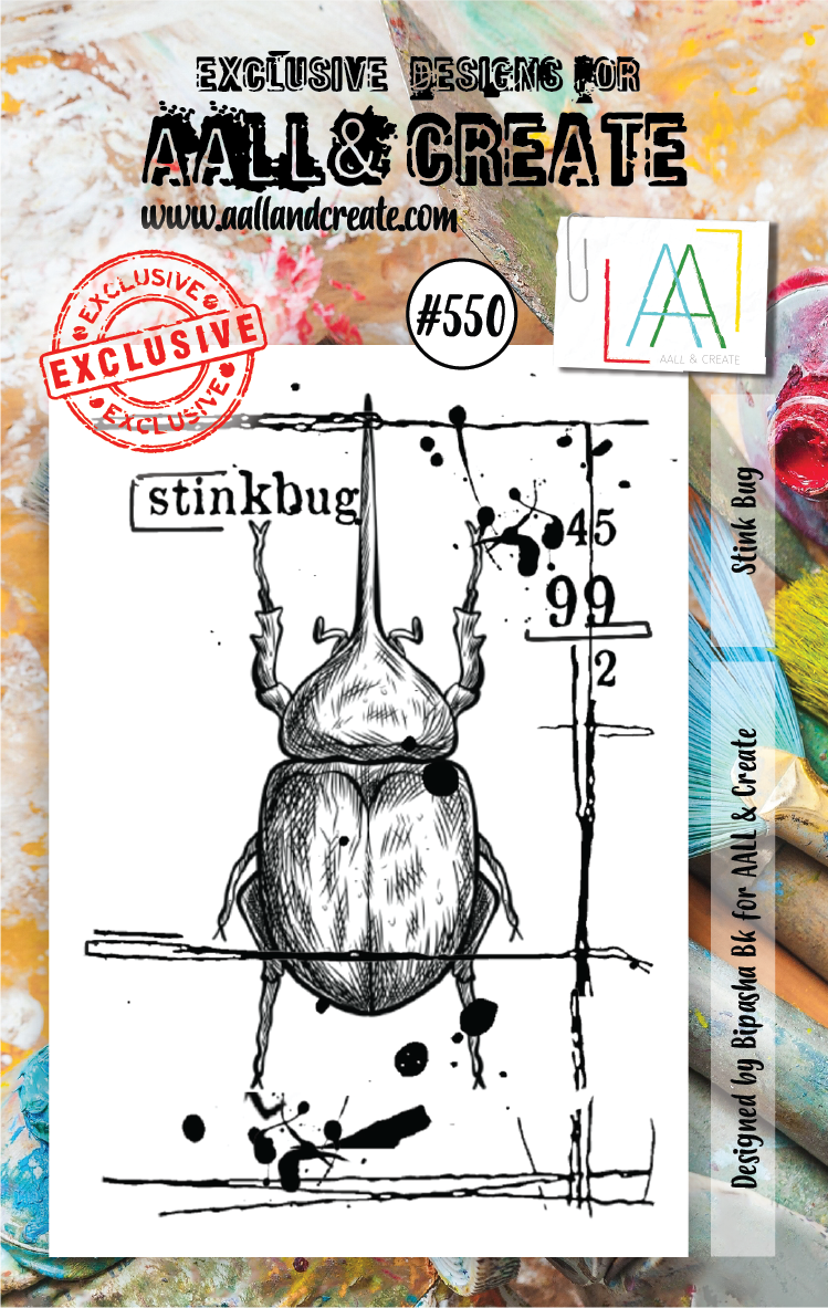 AALL & Create - A7 - Clear Stamps - 550 - Bipasha Bk - Stink Bug