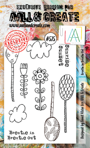 AALL & Create - A6 - Clear Stamps - 575 - Breathe In Breathe Out - Janet Klein