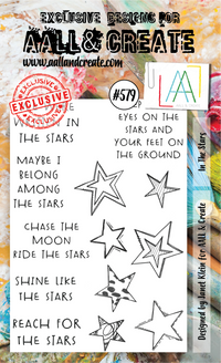AALL & Create - A6 - Clear Stamps - 579 - In The Stars - Janet Klein