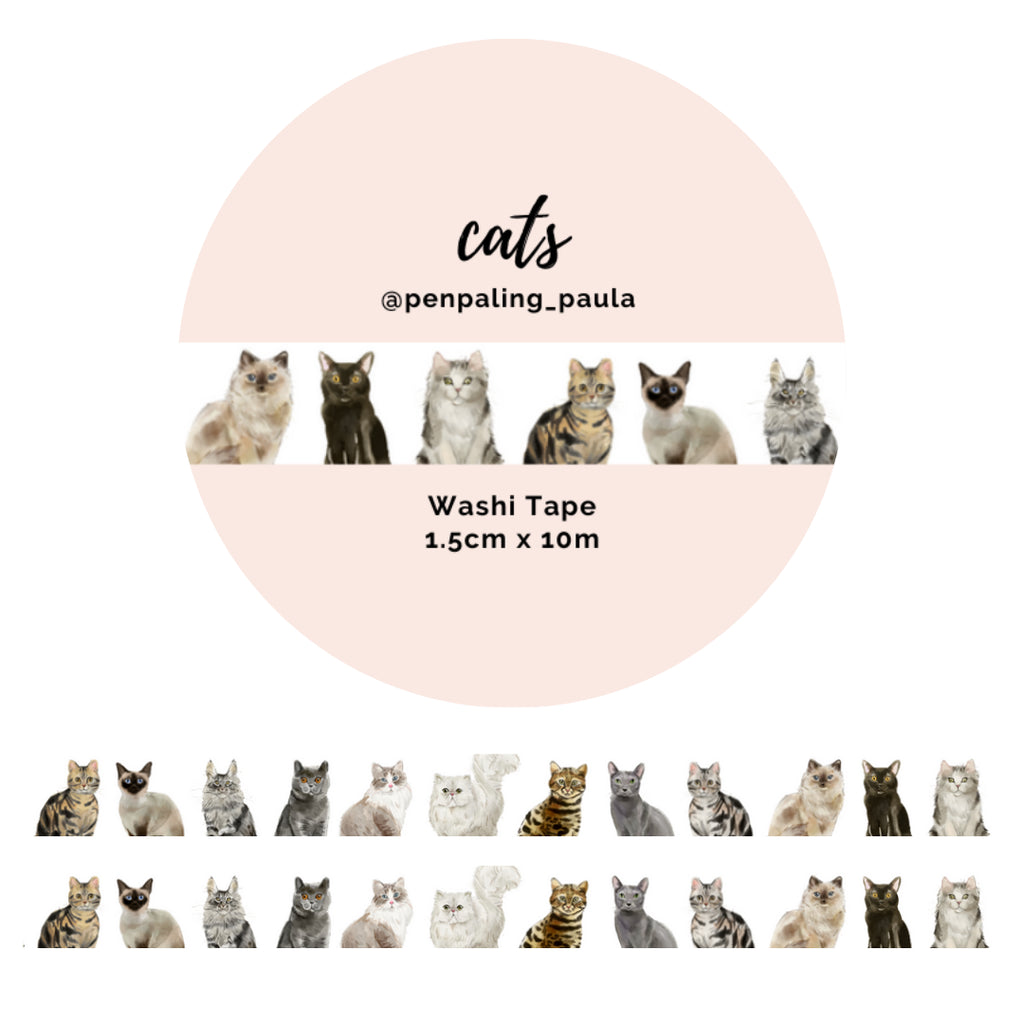 Penpaling Paula - Washi Tape - Cats
