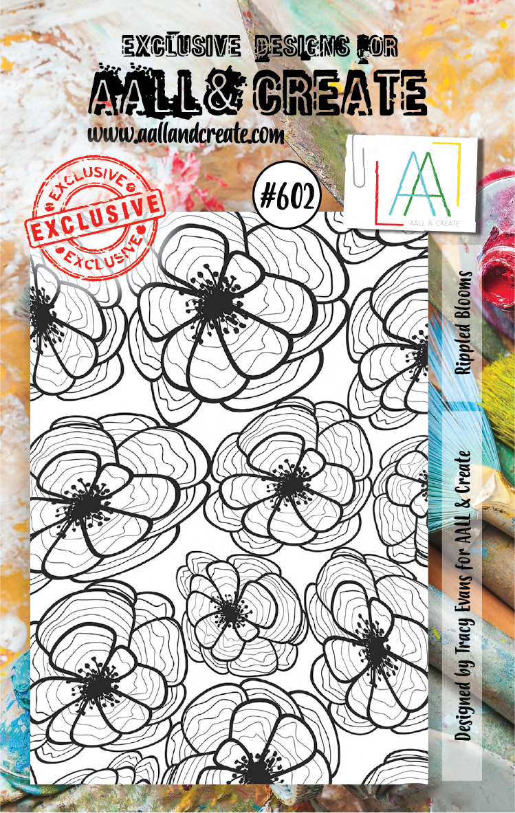 AALL & Create - A7 - Clear Stamps - 602 - Tracy Evans - Rippled Blooms