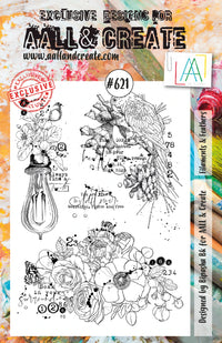 AALL & Create - A5 - Clear Stamps - 621 - Bipasha Bk - Filaments & Feathers