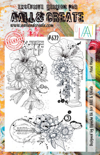AALL & Create - A5 - Clear Stamps - 622 - Bipasha Bk - Petal Power