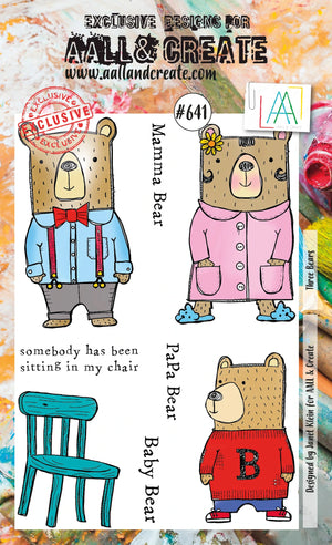 AALL & Create - A6 - Clear Stamps - 641 - Janet Klein - Three Bears