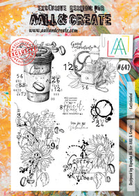 AALL & Create - Clear Stamp Set - #642 - A4 - Caffeinated - Bipasha Bk