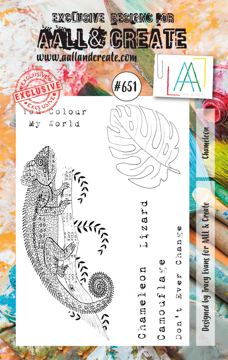 AALL & Create - A7 - Clear Stamps - 651 - Tracy Evans - Chameleon