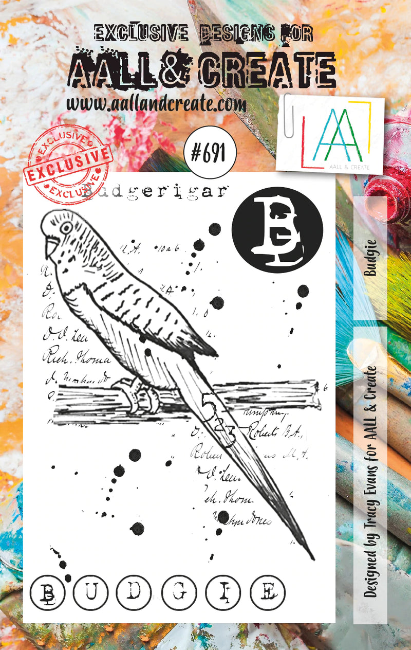 AALL & Create - A7 - Clear Stamps - 691 - Tracy Evans - Budgie
