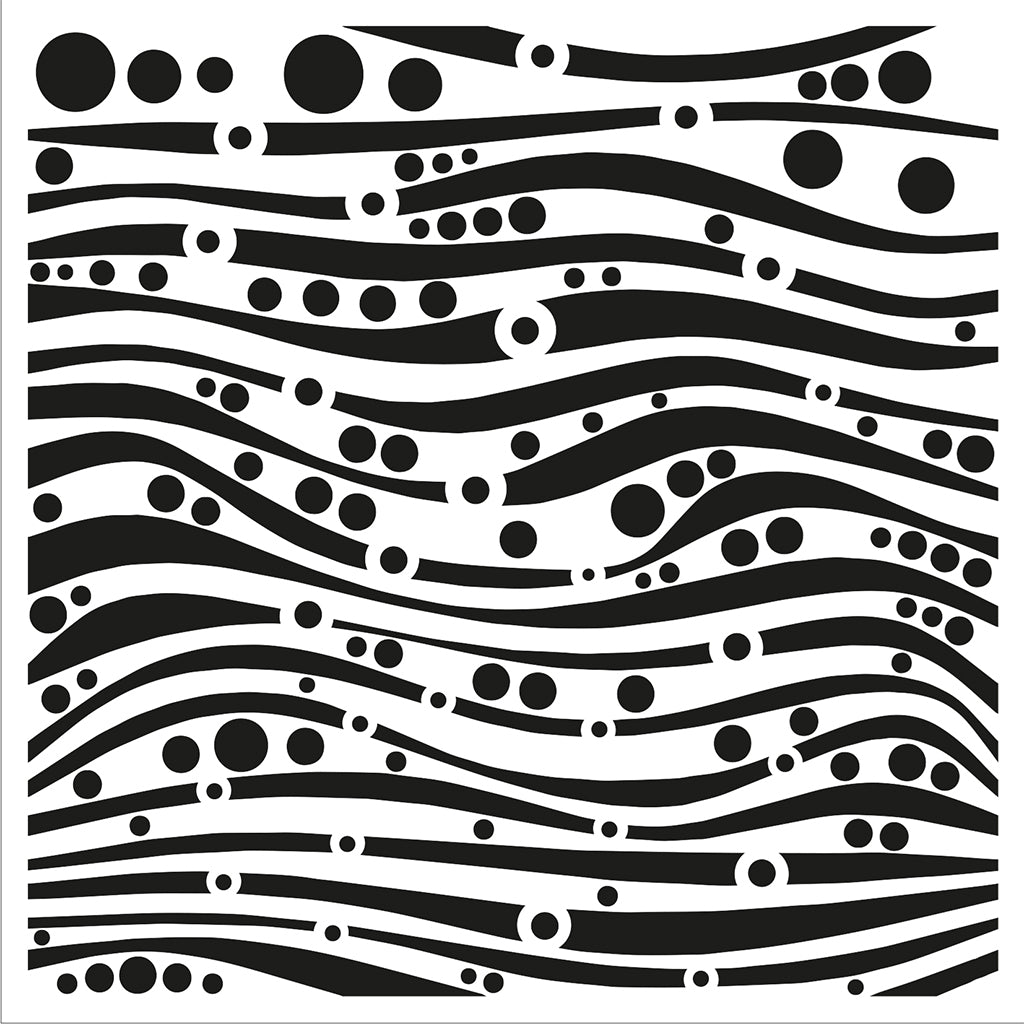 IndigoBlu - Stencil - 6x6 - Spotty Lines