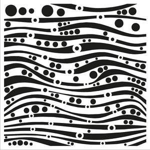 IndigoBlu - Stencil - 6x6 - Spotty Lines