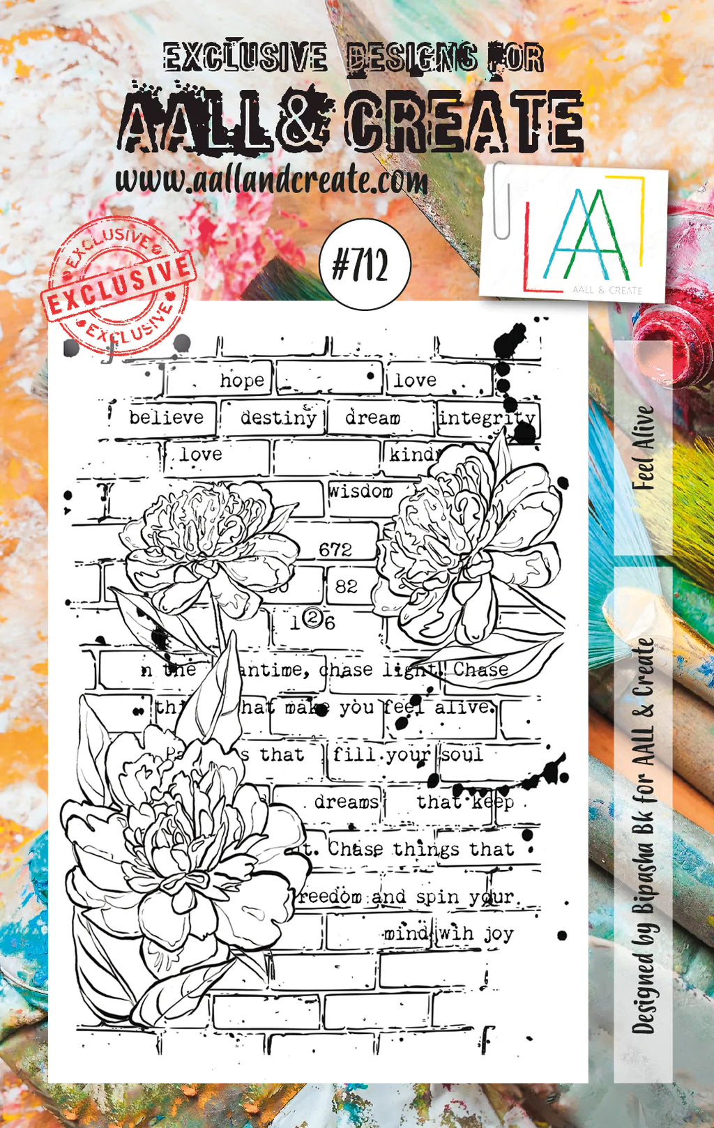 AALL & Create - A7 - Clear Stamps - 712 - Bipasha Bk - Feel Alive