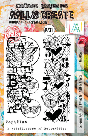 AALL & Create - A5 - Clear Stamps - 731 - Tracy Evans - Papillon