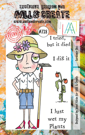 AALL & Create - A7 - Clear Stamps - 738 - Janet Klein - Gardener Dee