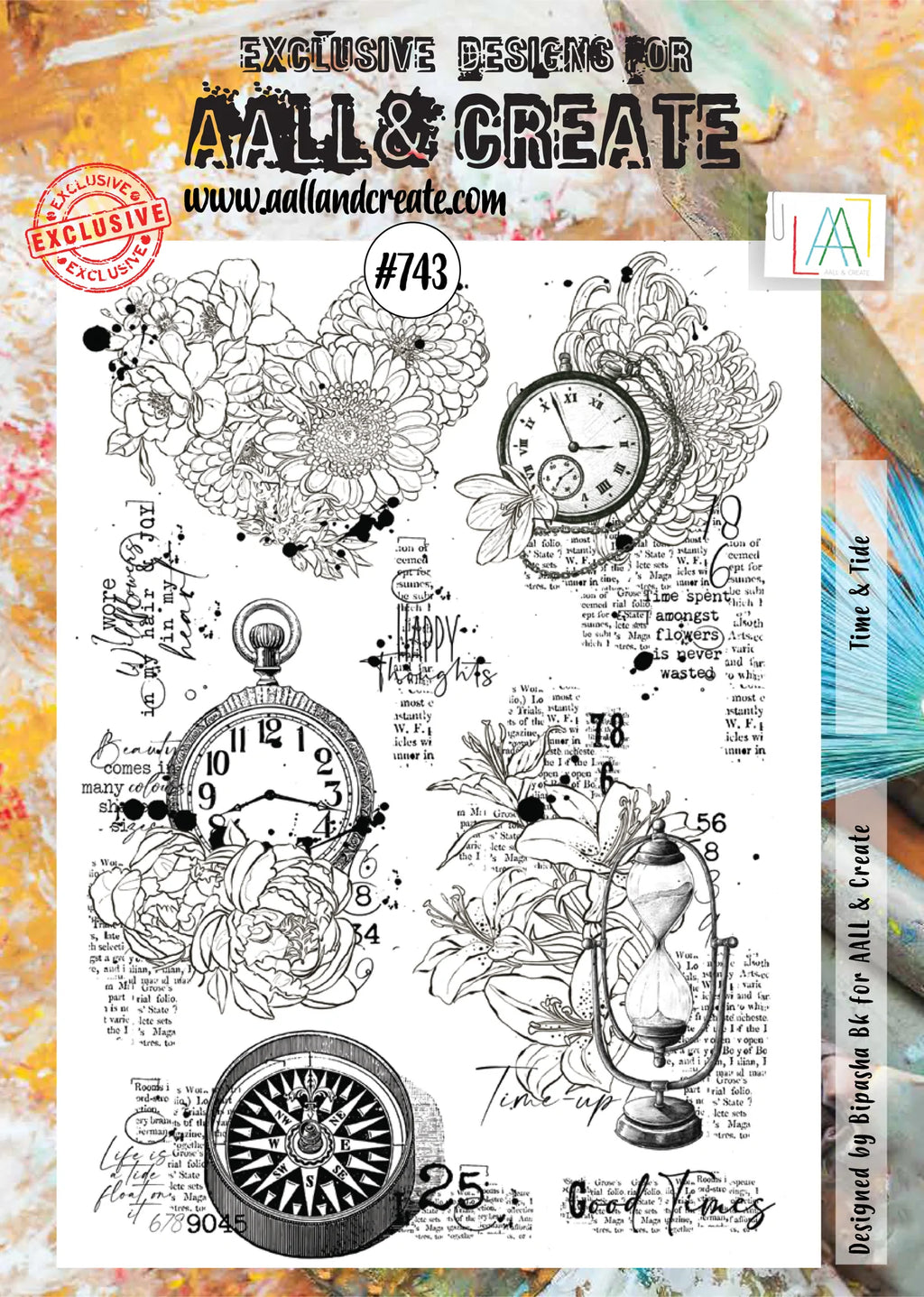 AALL & Create - A4 - Clear Stamps - 743 - Bipasha Bk - Time & Tide