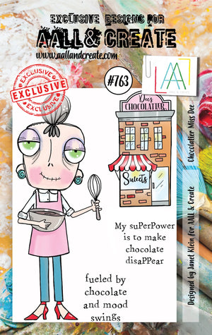 AALL & Create - A7 - Clear Stamps - 763 - Janet Klein - Chocolatier Miss Dee