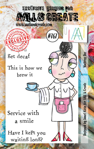 AALL & Create - A7 - Clear Stamps - 767 - Janet Klein - Waitress Dee