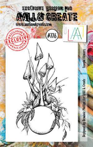 AALL & Create - A7 - Clear Stamps - 776 - Dominic Phillips - Fungal Flowers (Discontinued)